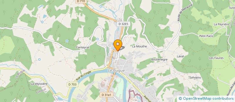 localisation de l'entreprise ETABLISSEMENTS DELPRAT à LE BUGUE