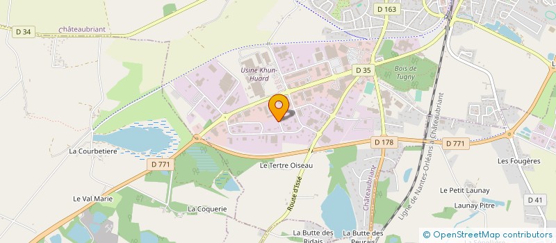 localisation de l'entreprise ETABLISSEMENTS DEROCHE SA à CHATEAUBRIANT