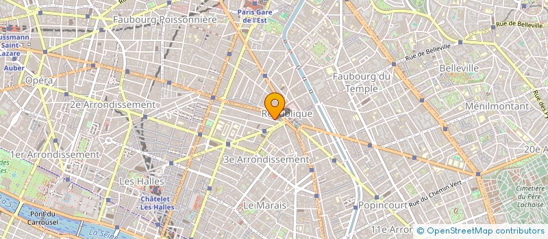 localisation de l'entreprise ETABLISSEMENTS DES CHAUSSURES ROBY à PARIS