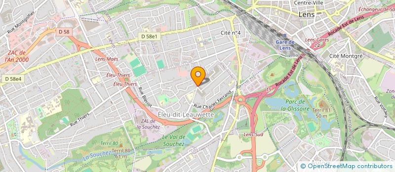 localisation de l'entreprise ETABLISSEMENTS DESAUTY à LENS