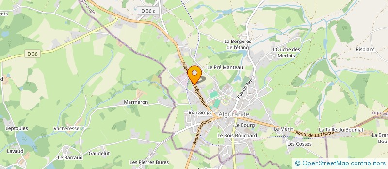 localisation de l'entreprise ETABLISSEMENTS DESCHATRE à AIGURANDE