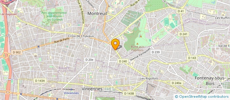 localisation de l'entreprise ETABLISSEMENTS DETTON ET COMPAGNIE à MONTREUIL