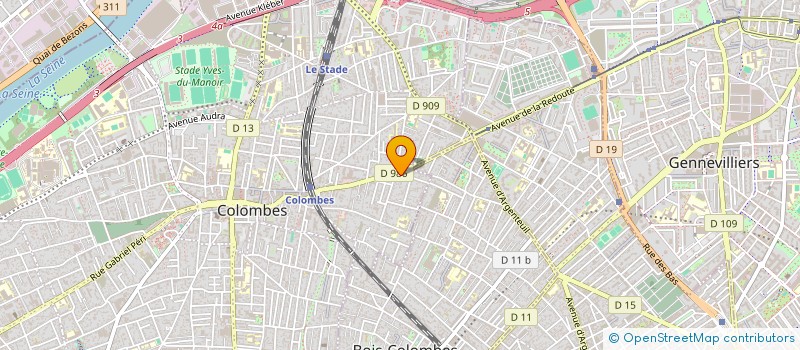 localisation de l'entreprise ETABLISSEMENTS DEVESTEL  COLOMBES