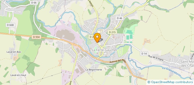 localisation de l'entreprise ETABLISSEMENTS DINAUX à LA FERTE-GAUCHER