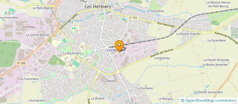 localisation de l'entreprise ETABLISSEMENTS DION à LES HERBIERS