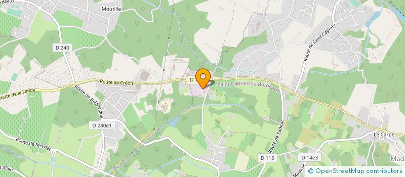 localisation de l'entreprise ETABLISSEMENTS DONATSCH à SAINT-CAPRAIS-DE-BORDEAUX