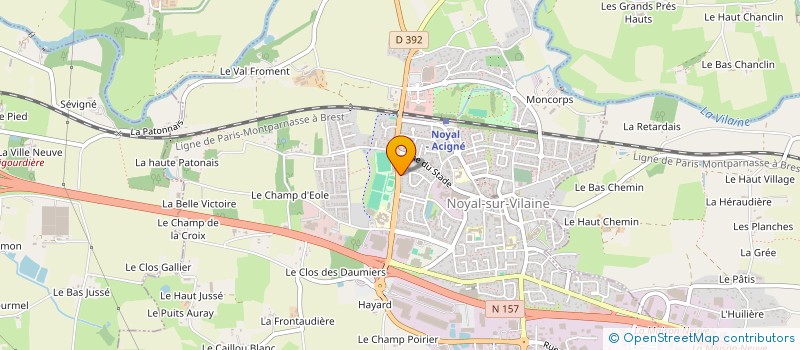 localisation de l'entreprise ETABLISSEMENTS DOULIOT à NOYAL-SUR-VILAINE