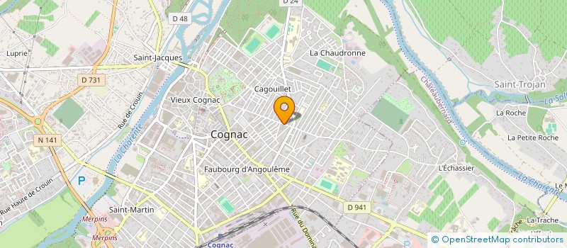 localisation de l'entreprise ETABLISSEMENTS DREVELLE à COGNAC