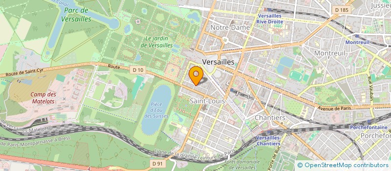localisation de l'entreprise ETABLISSEMENTS DU RAVIN BLEU à VERSAILLES