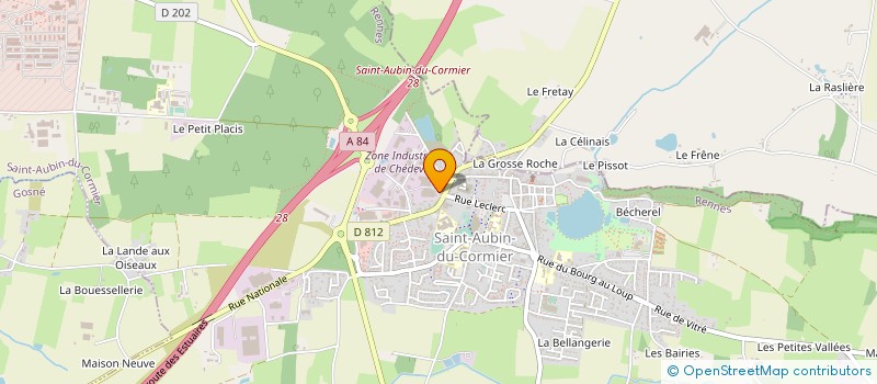 localisation de l'entreprise ETABLISSEMENTS DUAULT à SAINT-AUBIN-DU-CORMIER