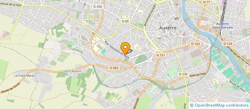 localisation de l'entreprise ETABLISSEMENTS DUBOIS ET VANDERWALLE à AUXERRE