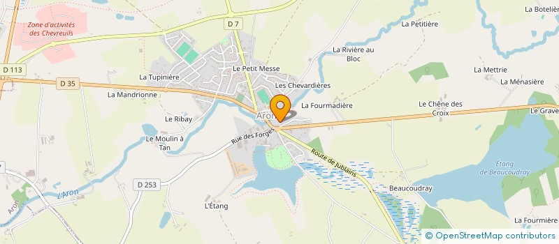 localisation de l'entreprise ETABLISSEMENTS DUCHEMIN à ARON