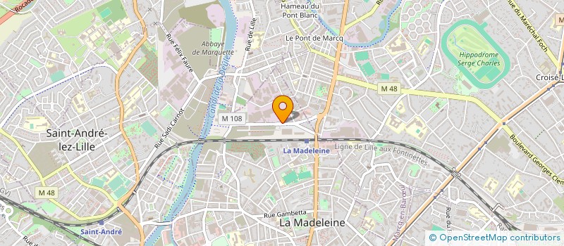localisation de l'entreprise ETABLISSEMENTS DUFLOT ET FILS à LA MADELEINE