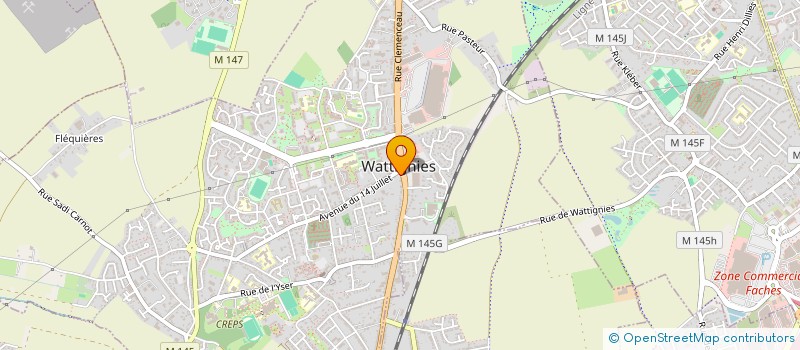 localisation de l'entreprise ETABLISSEMENTS DUHAUT-WILLEMOT à WATTIGNIES