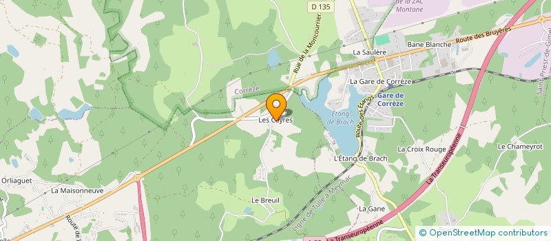 localisation de l'entreprise ETABLISSEMENTS DUPARD à SAINT-PRIEST-DE-GIMEL
