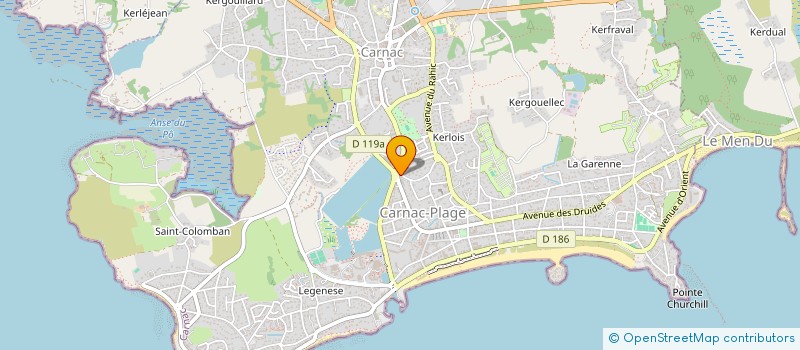 localisation de l'entreprise ETABLISSEMENTS DURAND à CARNAC