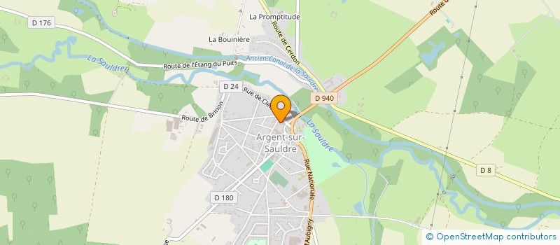 localisation de l'entreprise ETABLISSEMENTS DURET à ARGENT-SUR-SAULDRE