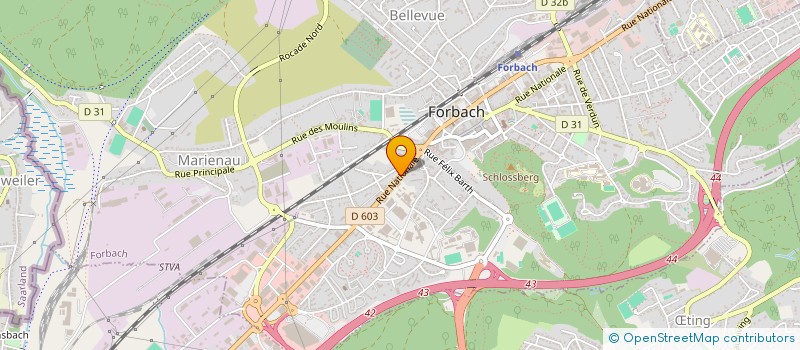 localisation de l'entreprise ETABLISSEMENTS DURIEZ  FORBACH