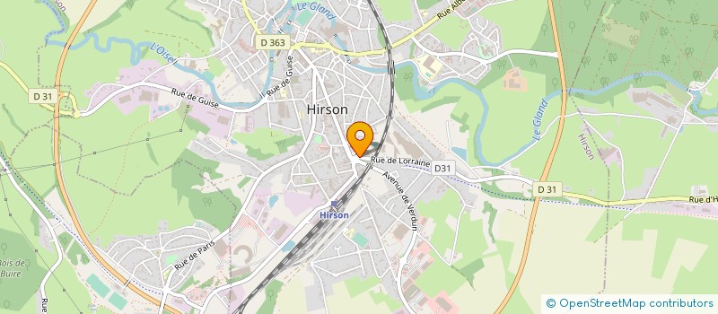 localisation de l'entreprise ETABLISSEMENTS DUTRIEUX à HIRSON