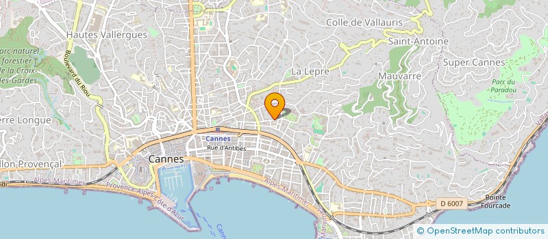 localisation de l'entreprise ETABLISSEMENTS E. MAERO à CANNES