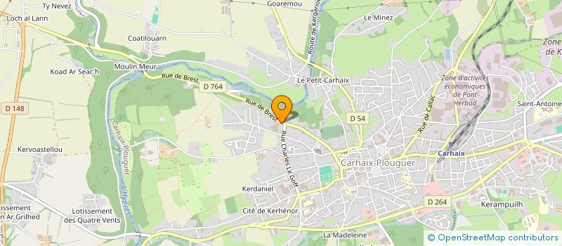 localisation de l'entreprise ETABLISSEMENTS E. ROBIN à CARHAIX PLOUGUER