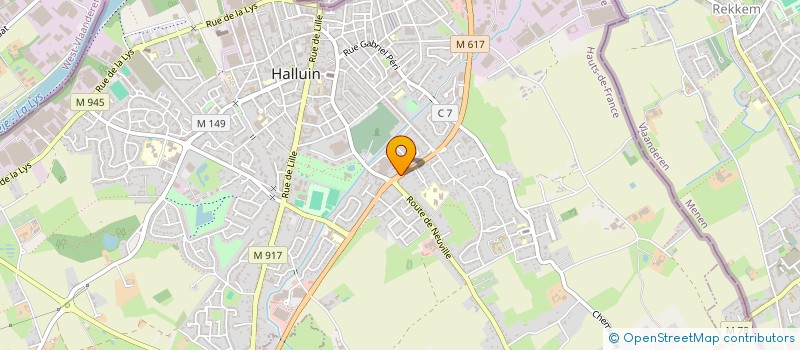 localisation de l'entreprise ETABLISSEMENTS E. SCHELFHOUT à HALLUIN