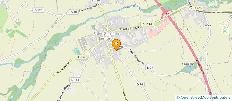 localisation de l'entreprise ETABLISSEMENTS E. VISSAC  SAINT-GERMAIN-LEMBRON