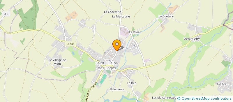 localisation de l'entreprise ETABLISSEMENTS ERIC CHABRUN  SAINT-HILAIRE-DES-LOGES