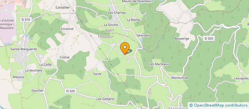 localisation de l'entreprise ETABLISSEMENTS ESKA  ESCOUTOUX