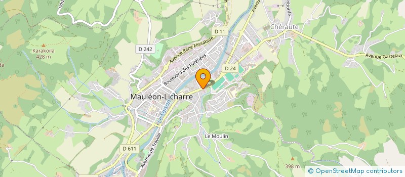 localisation de l'entreprise ETABLISSEMENTS ETCHEGOYHEN à MAULEON-LICHARRE