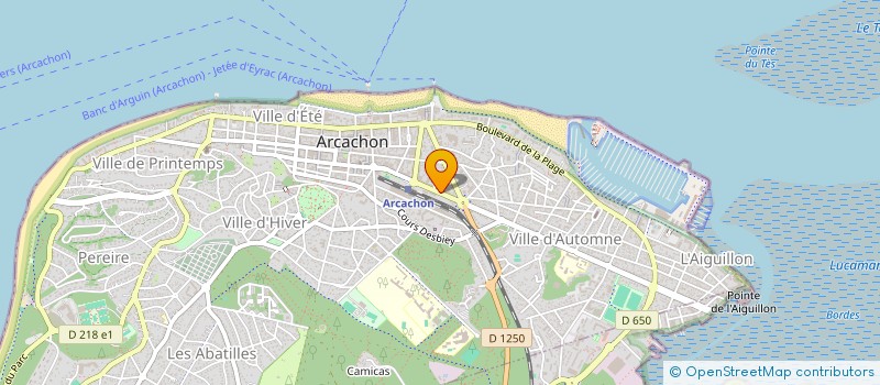 localisation de l'entreprise ETABLISSEMENTS F. DAGUT ET COMPAGNIE à ARCACHON