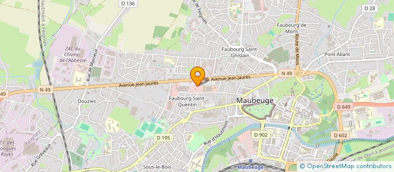 localisation de l'entreprise ETABLISSEMENTS F G à MAUBEUGE