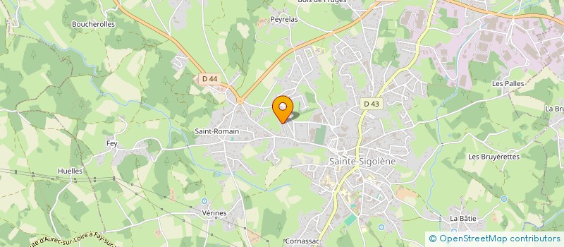 localisation de l'entreprise ETABLISSEMENTS F LIOGER à SAINTE-SIGOLENE