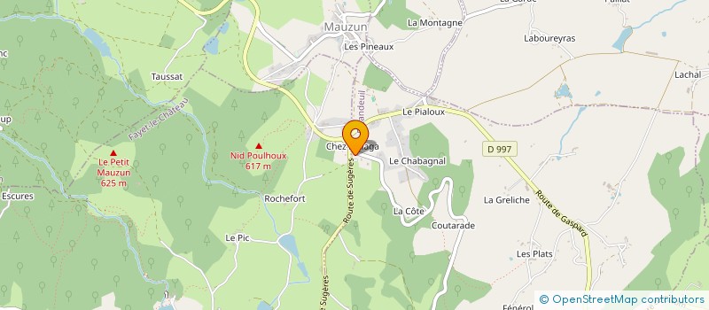 localisation de l'entreprise ETABLISSEMENTS FAURE L. ET COMPAGNIE à FAYET-LE-CHATEAU