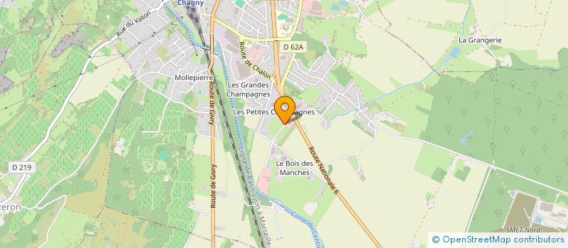 localisation de l'entreprise ETABLISSEMENTS FAVERIAL à CHAGNY