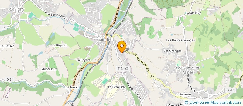 localisation de l'entreprise ETABLISSEMENTS FERLAY à SAIN-BEL