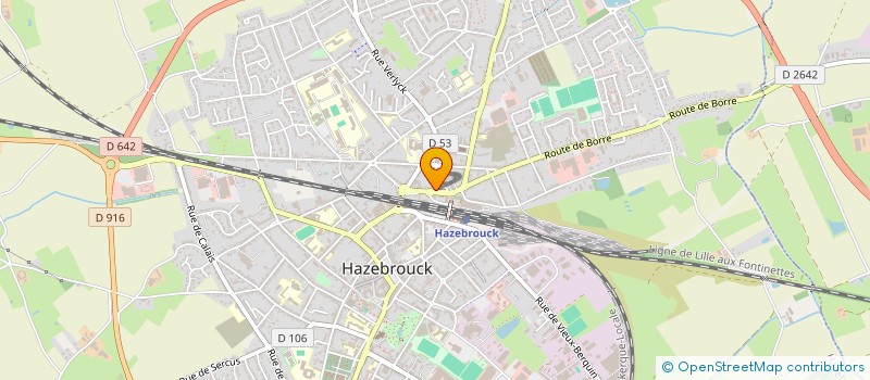 localisation de l'entreprise ETABLISSEMENTS FICHEUX POULAIN  HAZEBROUCK