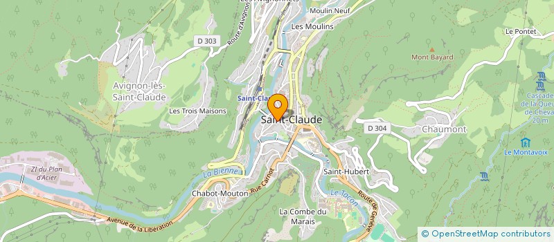 localisation de l'entreprise ETABLISSEMENTS FIGUET à SAINT-CLAUDE