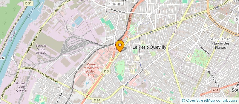 localisation de l'entreprise ETABLISSEMENTS FOLLAIN SA à LE PETIT-QUEVILLY