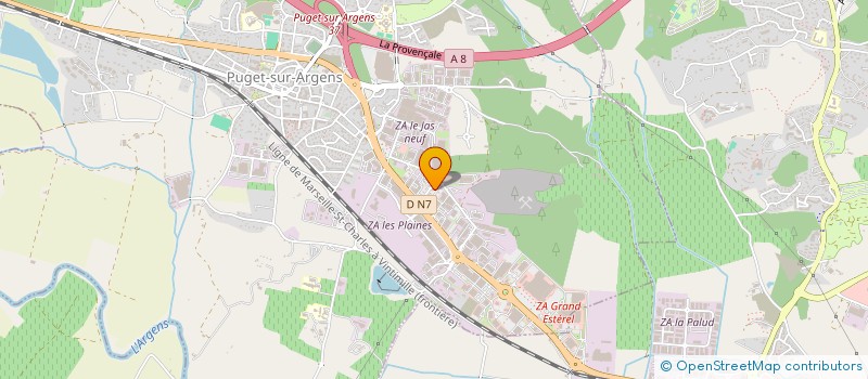 localisation de l'entreprise ETABLISSEMENTS FORLINI à PUGET-SUR-ARGENS