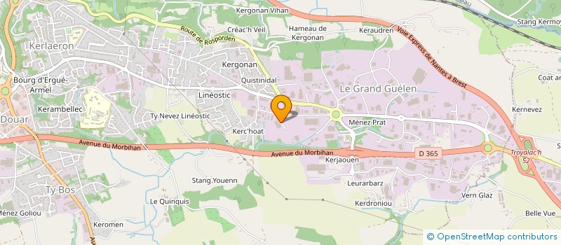 localisation de l'entreprise ETABLISSEMENTS FORNES à QUIMPER