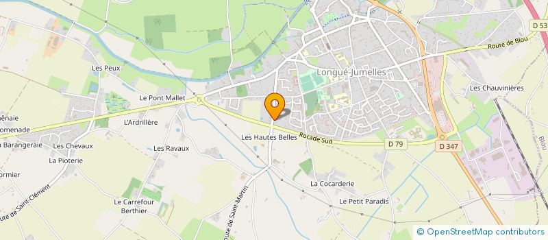 localisation de l'entreprise ETABLISSEMENTS FOUILLET à LONGUE-JUMELLES
