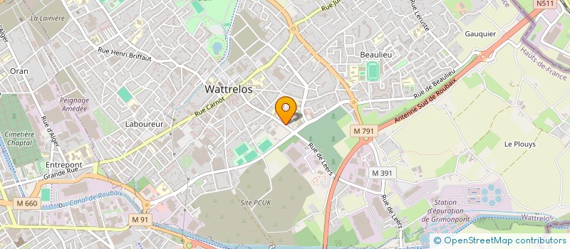 localisation de l'entreprise ETABLISSEMENTS FOUQUET PERE ET FILS à WATTRELOS