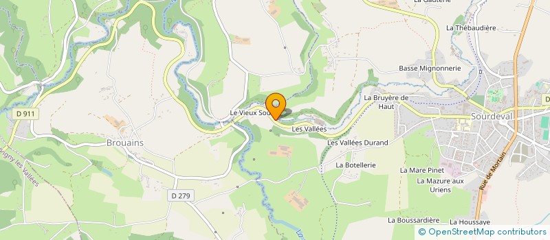 localisation de l'entreprise ETABLISSEMENTS FOURRE SARL à SOURDEVAL