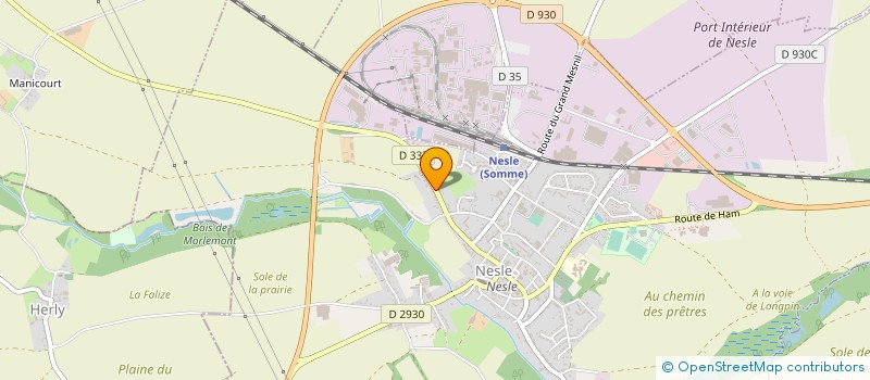 localisation de l'entreprise ETABLISSEMENTS FRAYER à NESLE