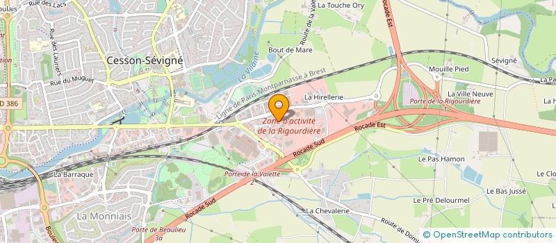 localisation de l'entreprise ETABLISSEMENTS FRERE  CESSON-SEVIGNE