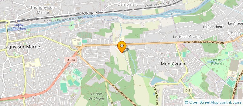 localisation de l'entreprise ETABLISSEMENTS FRUITET à MONTEVRAIN