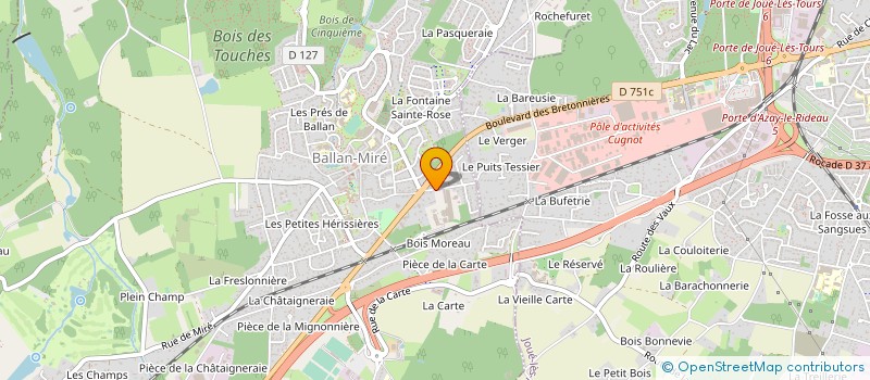 localisation de l'entreprise ETABLISSEMENTS FUZEAU à BALLAN-MIRE