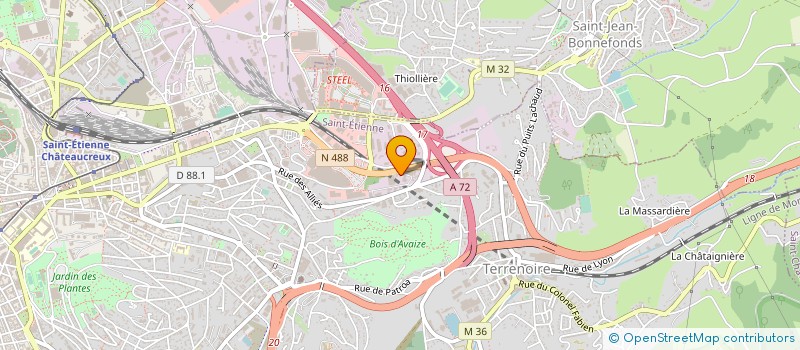 localisation de l'entreprise ETABLISSEMENTS G DUNIS à SAINT-ETIENNE