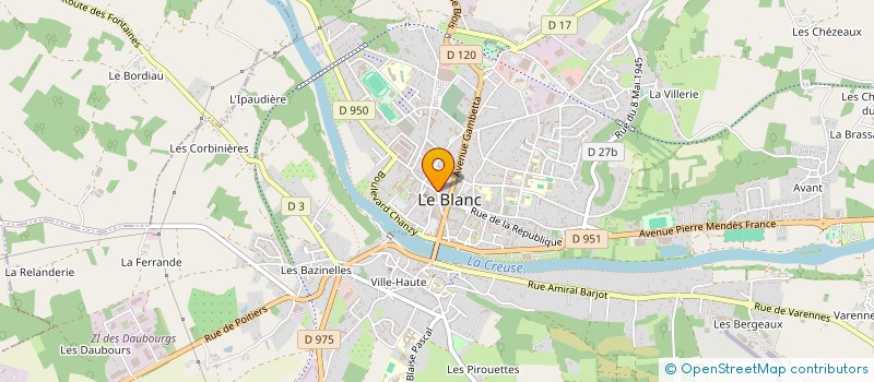 localisation de l'entreprise ETABLISSEMENTS G. GASNIER  LE BLANC